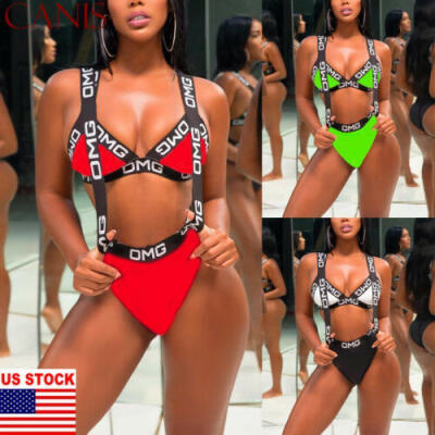 

Women Two-piece Sexy Swimsuit Swimwear Push-Up Bikini Monokini Bathing Suit US