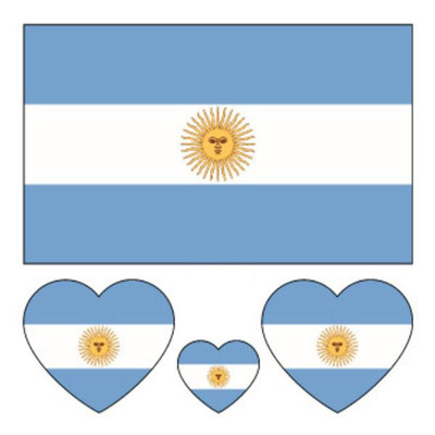 

The Football World Cup Argentina Flag Body Tattoo Stickers