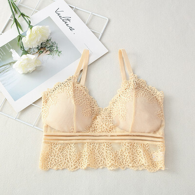 

Sexy Lace Tube Top With Chest Pad Anti-glare Bra