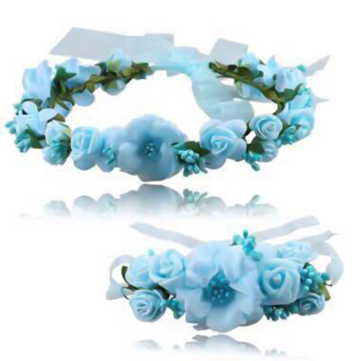 

Fashion Bride Flower Hairband Hair Accessories Wedding Hairband With Flower Bracelet Wristband