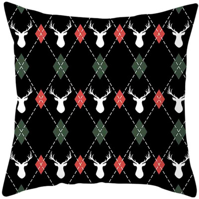 

Tailored 2020Merry Christmas Pillow Cases Cotton Linen Sofa Cushion Cover Home Decor