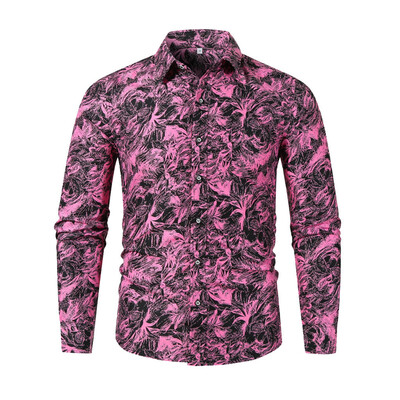 

Tailored Mens Autumn Winter Casual Slim Printed Long Sleeve Shirts Top Beach Blouse