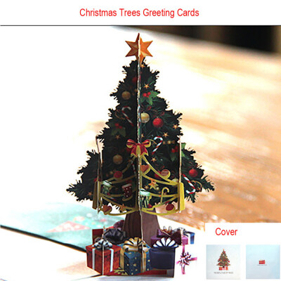 

Tailored 3D Pop Up Card Christmas Trees Holiday Merry Christmas Greeting Cards