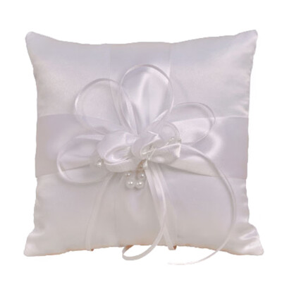 

2019 Wedding Ring Cushion Pillow 1515cm With Jewelled Heart Centre White Ivory