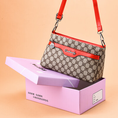 

Middle-aged womens bag Korean version slanted bag soft skin young old woman single shoulder bag mother buys food bag