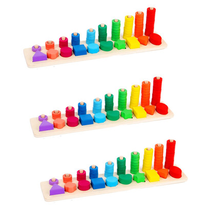 

YIWULAWooden Child Education Toy Tower Stacking Colorful Puzzle Toddler Learning Gift