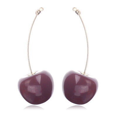 

Women Fashion Cute Simulation Red Cherry Drop Earrings Creative Bohemian Style Ear Studs Girls Jewelry