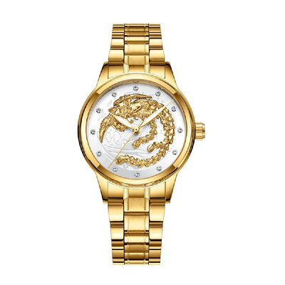 

Dragon&Phoenix Couple Watch His-and-hers Watches Waterproof Luminous Ultra-thin Quartz Watch for Men Women with Leather Strap