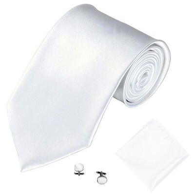 

Mens Fashion Solid Color Suits Ties Necktie Cufflinks Hanky Set Tuxedo Suit