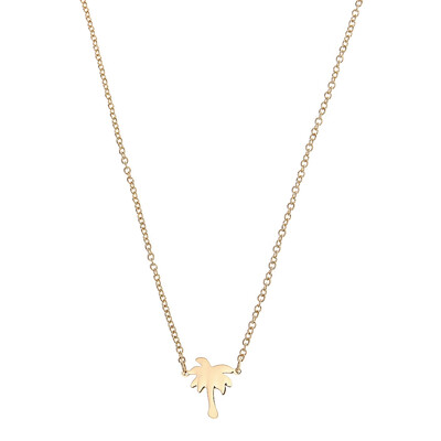 

Necklace Pendant Jewelry Chic Gold Palm Tree Tag Clavicle Necklace Cute Coconut Tree