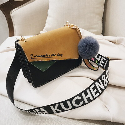 

Ins Super Fire Pack Women 2019 New Tide Korean Broadband Color Matching Scrubs Small Square Pack Joker Single Shoulder Messenger B
