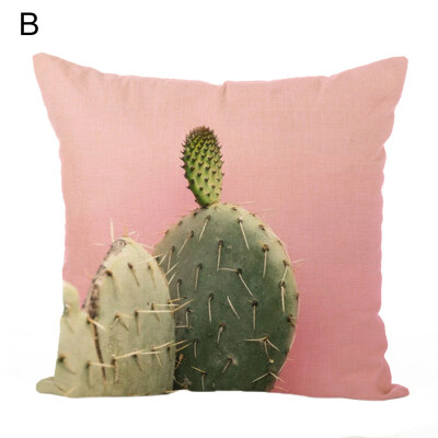 

45x45cm Abstract CactusFlower Pillow Case Cushion Cover Home Sofa Bed Car Decor