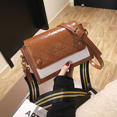 

Qiao Bani 2018 new Korean chic fashion hit color small square bag ribbon shoulder diagonal female bag factory direct sales