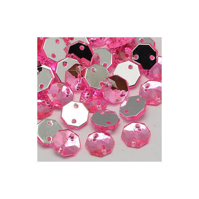 

Sew on Rhinestone Taiwan Acrylic Rhinestone Two Holes Garments Accessories Faceted Octagon HotPink 21x20x5mm Hole 1mm
