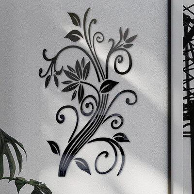 

〖Follure〗3D Diy Leaves Flower Fashion Acrylic Wall Sticker Modern Stickers Decoration