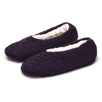 

Women Soft Winter Warm Non Slip Knitted Slipper Socks Gripper Soles Plush New