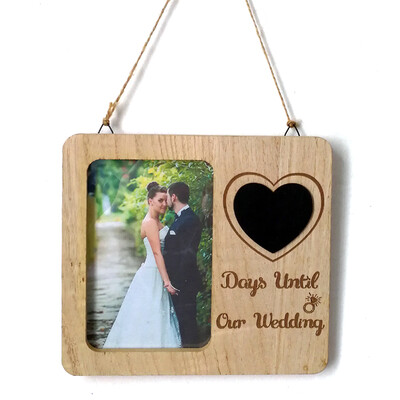 

Distressed Wooden Picture Frame Solid Wood Rustic Wall Hanging Decoration Photo Frame Engagement Anniversary Gifts 46"