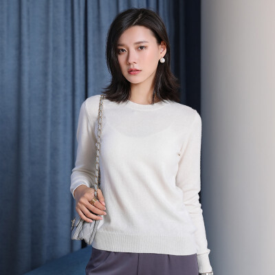 

QIANMUCHUN Womens round neck cashmere woolen suéter de lana Fashion Soft 5784