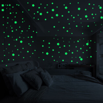 

〖Follure〗Moon Stars Color Glow In The Dark Luminous Fluorescent Stickers Decal