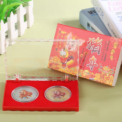

Greensen Pig Year Commemorative Coin Gilding Present Souvenir New Year Craft Gift Lucky Zodiac Gifts