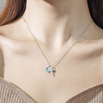 

Mermaid Fish Tail Pendant Clavicle Chain Women Necklace Jewelry Accessory Gift