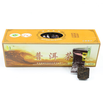 

2018 Ripe Puer Tea Chinese Compressed Shu Pu erh Mellow Taste Box Tea Mini Candy Packing 125g