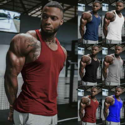 

Mens Gym Muscle Sleeveless Tee Shirt Tank Top Bodybuilding Sport Fitness Vest