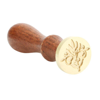 

Antique Plant Tree Wood Handle Metal Sealing Wax Stamps Invitations Decor