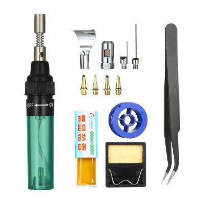 

13 in 1 13Pcs Soldering Iron Kit 26ml Full Electronics Set Pen Welding Tool Car Repairing Gas Soldering Self-igniting Torch Outdoo