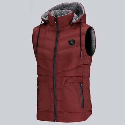 

Toponeto Mens Autumn Winter Zipper Fashion Hoodie Waistcoat Vest Jacket Top Coat