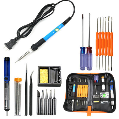 

〖Follure〗60W Adjustable Electric Temperature Welding Soldering Iron Tool 8 In Kit 220V