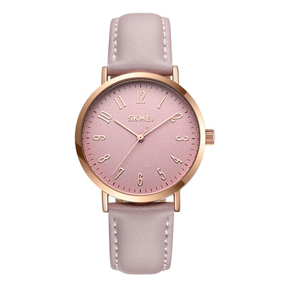 

Time beauty skmei watch ladies fashion simple watch student belt quartz female watch light purple