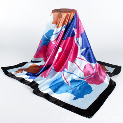 

Korean version of the silk scarf large square scarf satin scarf chain large square factory outlet
