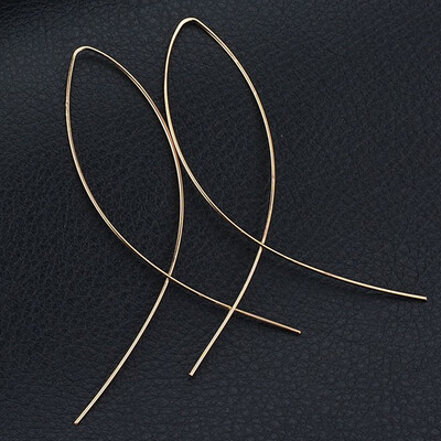 

EK143 High Quality Statement Simplicity Handmade Fish Shaped Drop Earrings for Women Jewelry Copper Wire Geometric Brincos