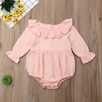 

Newborn Infant Baby Girl Long Sleeve Bodysuit Romper Jumpsuit Outfit Clothes