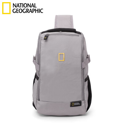 

National Geographic National Geographic Chest Bag Mens Shoulder Bag Diagonal Crossbody Messenger Multifunction Practical Mini Sports Waist Bag Tote Silver Grey