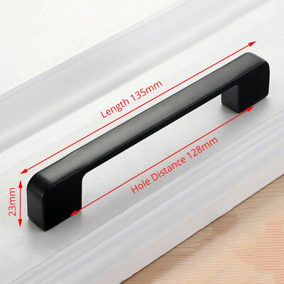 

JD cabinet drawer handle American black wardrobe door handle modern minimalist European cabinet sand black furniture handle