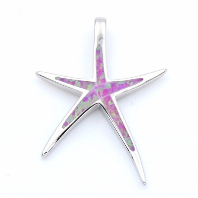 

Opal Enamel Starfish Necklace Chain Collar Ocean Animal Necklaces Jewelry