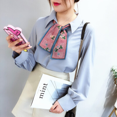 

New scarf long scarf ins small fresh Korean scarf woman narrow long ribbon ribbon ribbon decorative small scarf