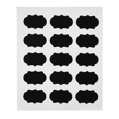 

15pcs Craft Labels Blackboard Sticker Chalkboard Paste Decals for Jar Box