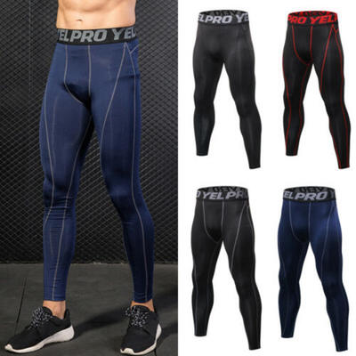 

Mens Gym Compression Slim Tight Base Layer Sports Leggings Running Pants UK