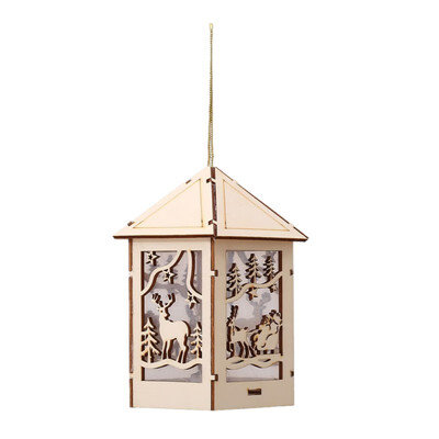 

New Hot Cabinel Bar Christmas Tree Decoration Hanging Wood Color Home Decor Crafts Hanging Decorations