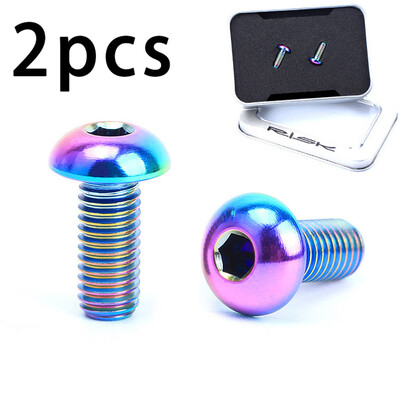 

2Pcs M5x12mm Titanium Bottle Holder Bolt Bike Bicycle Water Bottle Cage Screw