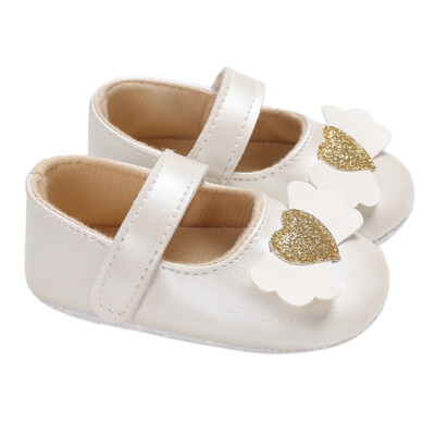 

Baby Toddler Shoes The First Walker Autumn Baby Girl Love PU Princess Soft Bottom Non-Slip Toddler Shoes Newborn Princes Shoes