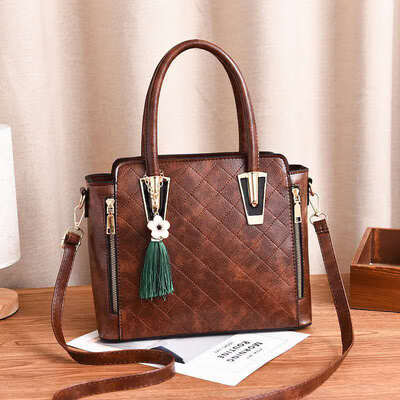 

Ladies bag 2019 spring new wild handbag fashion killer handbag simple PU leather shoulder diagonal package