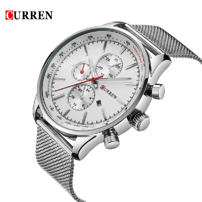 

CURREN 2016 Brand Luxury Mens Quartz Casual Watch 30M Daily Water-resistant Man Business Wristwatch W Calendar Watch for Man