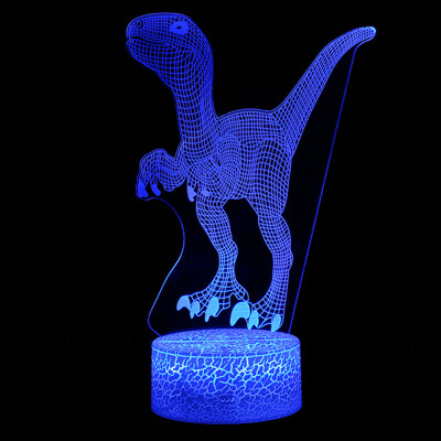 

〖Follure〗Dinosaur LED 3D Illuminated Lamp Optical Desk Night Light With 7 Color Changing