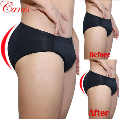 

Men Padded Butt Briefs Booster Enhancer Underwear Flat Stomach Shapewear -3XL