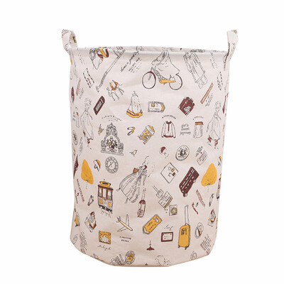 

〖Follure〗Waterproof Canvas Laundry Clothes Basket Storage Basket Folding Storage Box