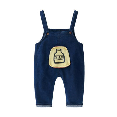 

Denim Overalls Baby Toddler Casual Jeans Cartoon Bottle Suspender Pants